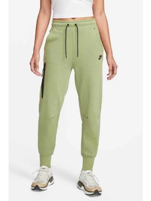 Nike Tech Fleece Loose Fit Sweat Trousers Gray Bol Kesim Kadın Eşofman Altı Yeşil