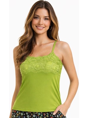 Anıt Kadın Dantelli Askılı Atlet – Yumuşak Dokulu, Günlük Kullanım