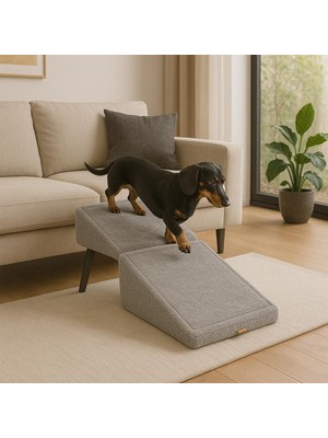 Rampas Köpek Yatağı Köpek Rampası & Puf Iki Fonksiyonlu