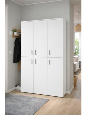 T Designo Keila Ayakkabılık - Çok Amaçlı Dolap - Kiler Dolabı - Beyaz - 120 cm