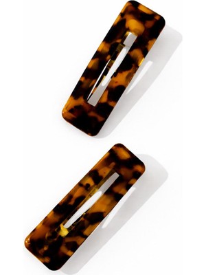 New Obsessions Kaplumbağa Sırtı Dikdörtgen Çıtçıt Toka 2'li Paket