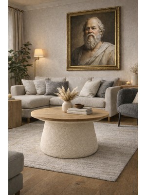 Mantar Sehpa Orta Sehpa (Ofis ,balkon,salon,oturma Odası) 60 cm Çap