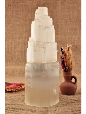 PremiumPort Doğal Selenit Taşlar, Sertifikalı Özel Şekil, Enerji ve Şifa Kaynağı