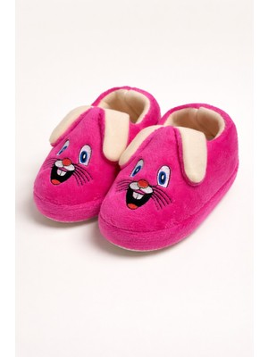 ModaFrato Tavşanlı Çocuk Panduf Peluş Okul Kreş Ev Ayakkabısı