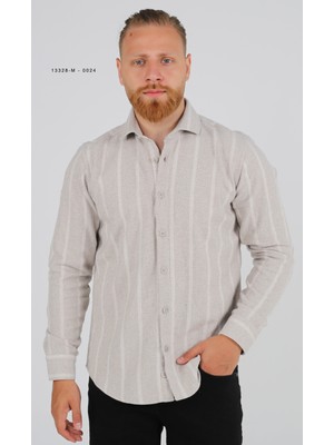 Brango Brg 13328 Kışlık Gömlek/vizon/2xl