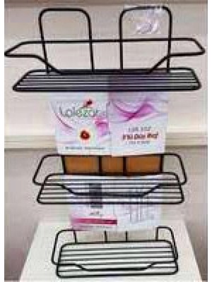 Zambak 3lü Raf Siyah Beyaz (K95)