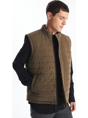 Lc Waikiki Yeni Sezon Standart Kalıp Dik Yaka Süet Erkek Yelek