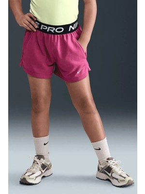 Nike Pro Fleece Dri-Fıt Shorts Kids Pink Kız Çocuk Şortu Pembe