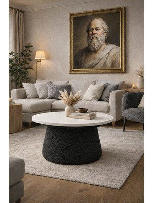 Mantar Sehpa Orta Sehpa (Ofis ,balkon,salon,oturma Odası) 60 cm Çap