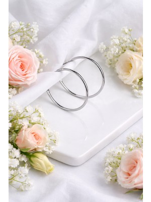 Yush Aksesuar Çelik Halka Küpe