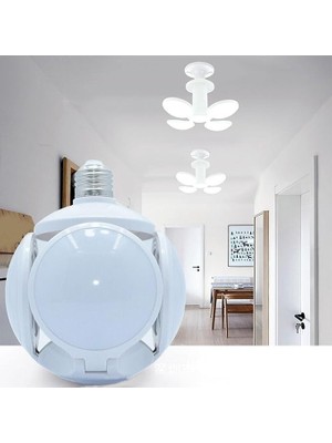 30 Watt, Gün Işığı Renkli Katlanır LED Ampul, Enerji Tasarruflu, 3000 Kelvin  Dekoratif LED Ampul