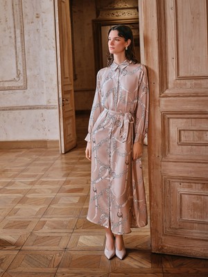 Lc Waikiki Yeni Sezon Desenli Kadın Gömlek Elbise