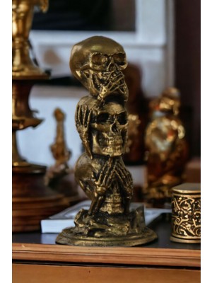 PremiumPort Dekoratif Kuru Kafa Biblosu, Altın Eskitme, Modern Tasarım