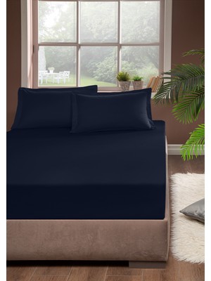 Pierre Cardin Pamuk Saten Lastikli Çarşaf 200X200 Lacivert