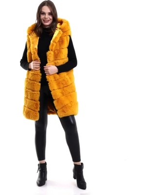 Emh Store Reks Kapüşonlu Yelek - Sarı