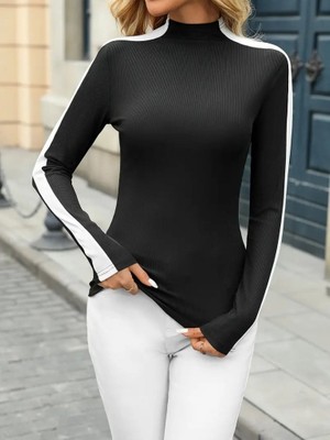 Emh Store Kadın Uzun Kollu Balıkçı Yaka Kaşkorse Bluz