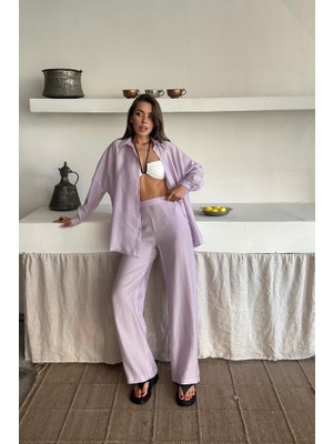 Emh Store Gömlek - Pantolon Takım - Lila