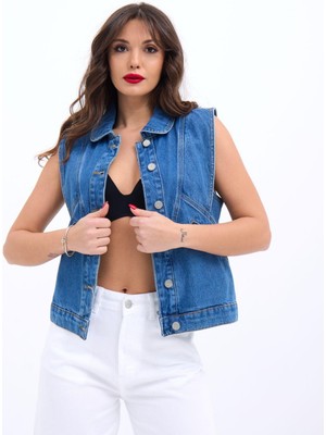 Emh Store 6778 Kot Yelek-Mavi