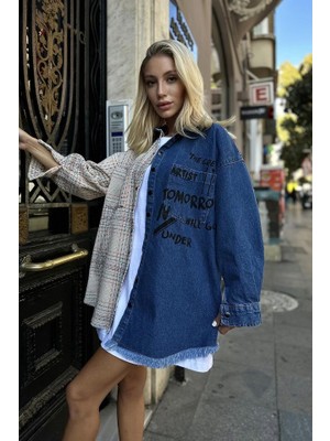 Emh Store Bej Kot Garni Parçalı Gömlek