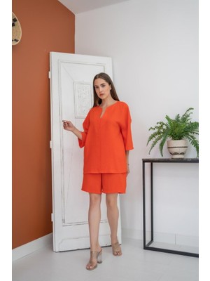 Emh Store Oranj Şort ve Üst Takım
