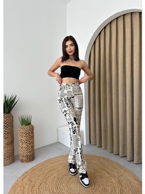 Emh Store Novıne Gazete Desenli Pantolon