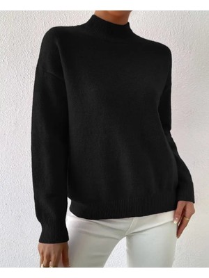 Emh Store Kadın Uzun Kollu Balıkçı Yaka Triko Bluz