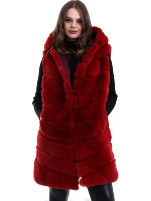 Emh Store Reks Kapüşonlu Yelek - Kırmızı