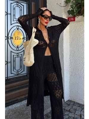 Emh Store Bridget Ajurlu Uzun Hırka Takım 9881