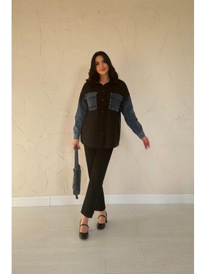 Emh Store Siyah Kot Garnili Ceket