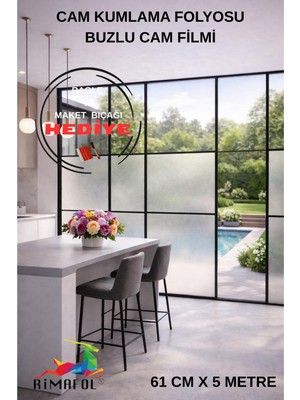 Rimafol Cam Kumlama Folyosu Buzlu Cam filmi 61CMX5METRE