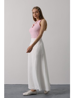 Emh Store Keten Etek - Beyaz