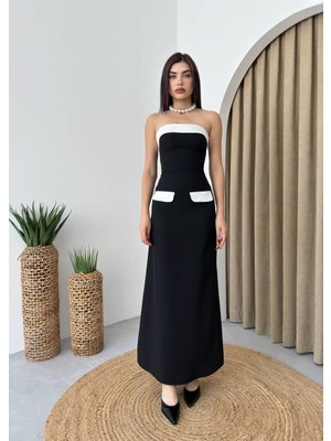 Emh Store Cep Detaylı Straplez Elbise