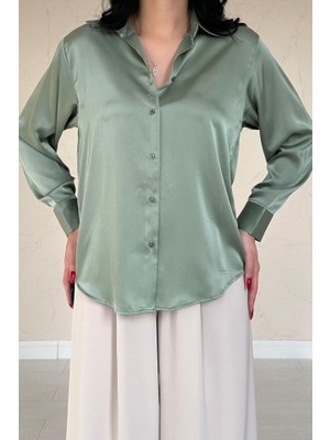 Emh Store Mint Saten Gömlek