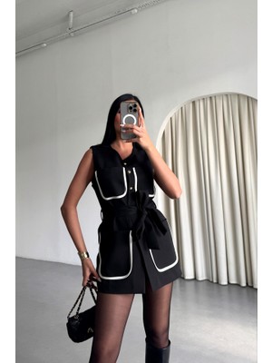 Emh Store Büyük Cep Biye Detaylıyelek - Siyah