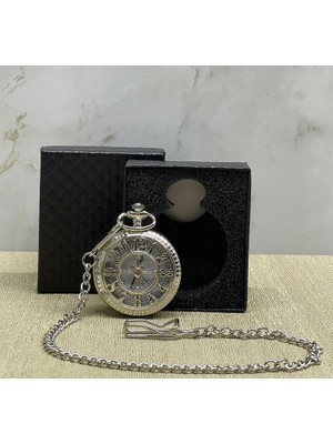 Cenk Xstore Özel Kutulu Rakamlı Gümüş Köstekli Saat