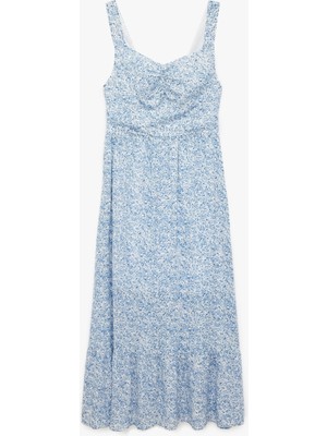 Koton Kalp Yaka Kolsuz Gipeli Uzun Viskon Elbise