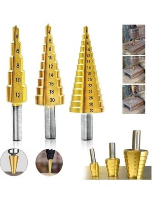 Kademeli Matkap Ucu Sac Delme Panç Seti