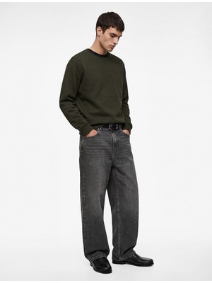 Koton Uzun Kollu Pamuklu Basic Bisiklet Yaka Sweatshirt