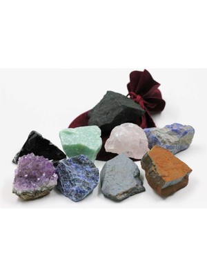 PremiumPort Doğal Taş Ham Kütle Seti, 35-50GR, 9'lu Paket, Işlenmemiş Doğal Taşlar
