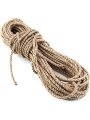 PremiumPort 10 Metre Jüt Halat 6mm Dekoratif ve Dayanıklı Kendir Kırnap Hasır Çuval Halatı
