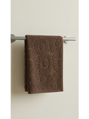 Anılsan Daisy Koyu Kahvereni El Havlusu - 50X90 Cm, 230GR, %100 Pamuk