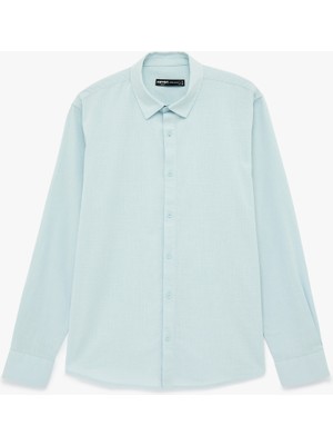 Koton Regular Fit Klasik Yaka Pamuklu Uzun Kollu Gömlek