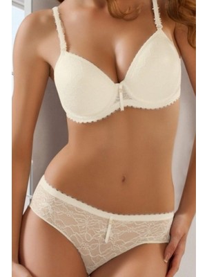 Pemilo Kadın 600642 Dantel Kaplı Desteksiz Sütyen Takım