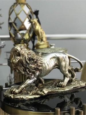 PremiumPort Şık ve Büyük Boy Aslan Biblo, Evinize Zarif Dokunuş