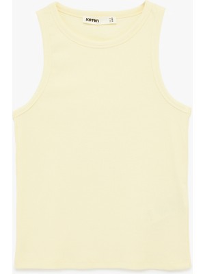 Koton Slim Fit Pamuklu Halter Yaka Fitilli Atlet