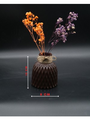 PremiumPort Şık Kahverengi Dekoratif Vazo, Modern ve Estetik Tasarım