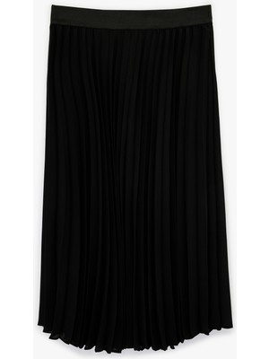 Koton Normal Bel Midi Pileli Şifon Etek