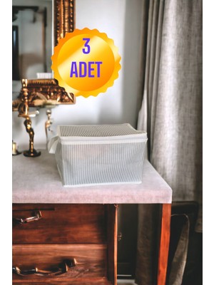 Helen's Home 3 Adet Çorap Havlu Iç Çamaşırı Sütyen Düzenleyici Mini Hurç 30X20X18 cm