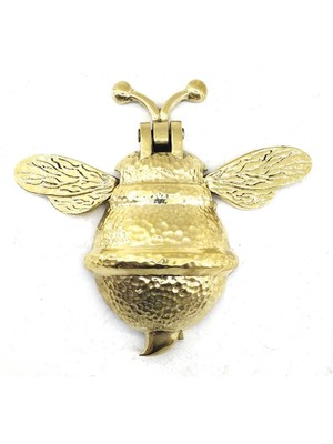 FRY Antika Tarz Dekoratif Pirinç Arı Kapı Tokmağı, Taktak - Büyük, 163X150MM, Sarı