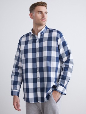 Lc Waikiki Yeni Sezon Regular Fit Uzun Kollu Ekose Armürlü Erkek Gömlek